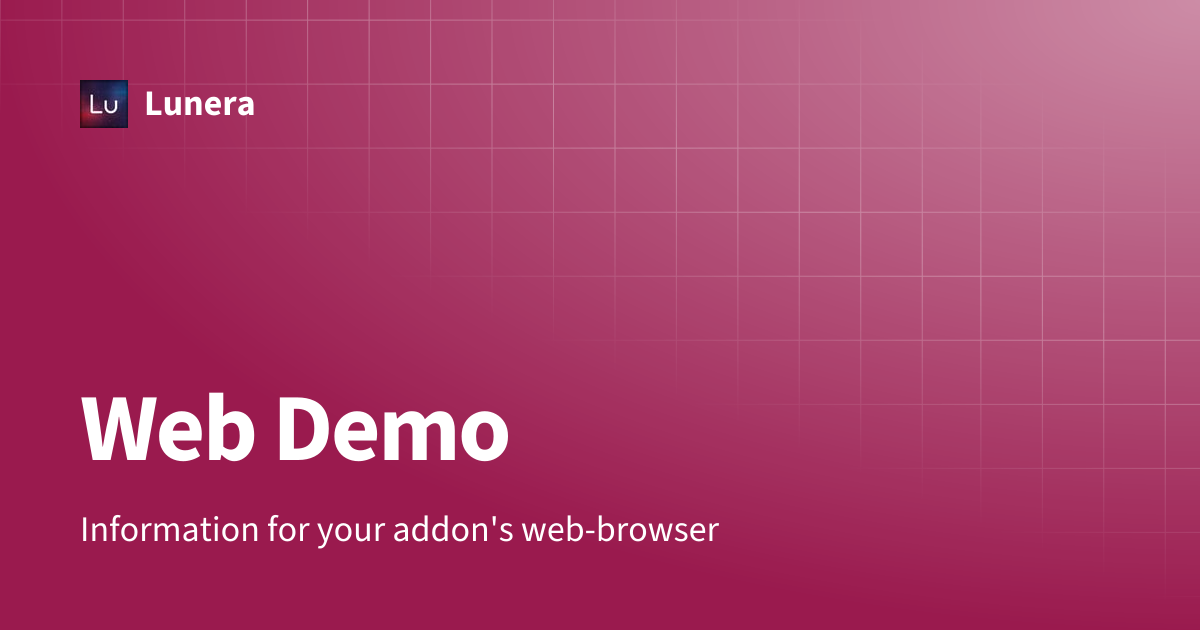 Web Demo | Lunera